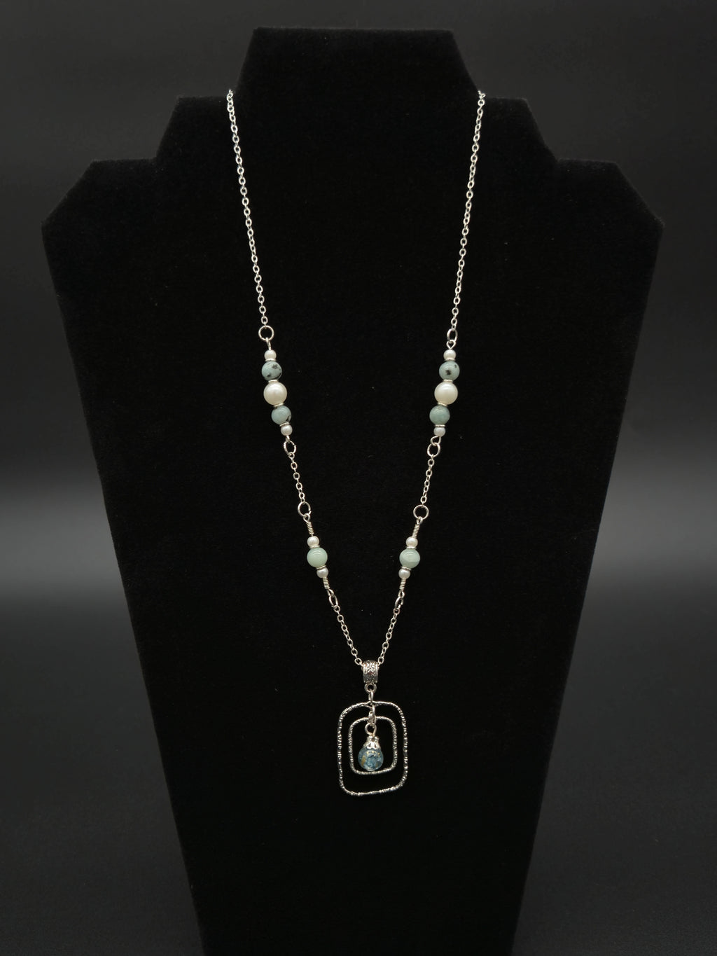 Blue Grey Crackle Glass Collection