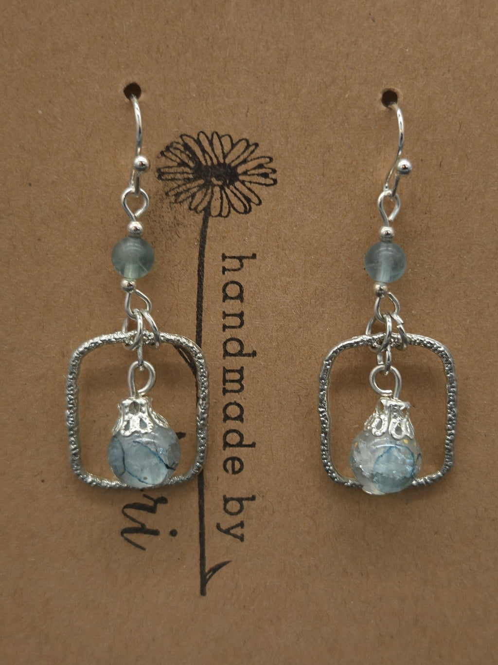 Blue Grey Crackle Glass Collection
