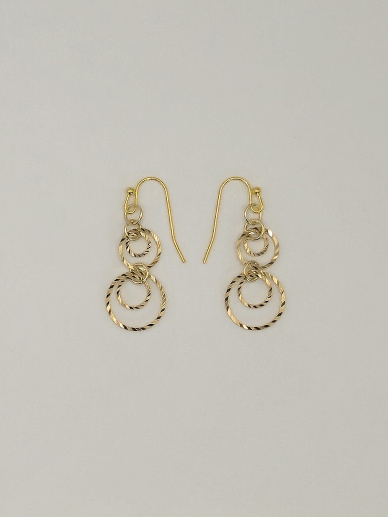 Beveled Double Ring Earrings