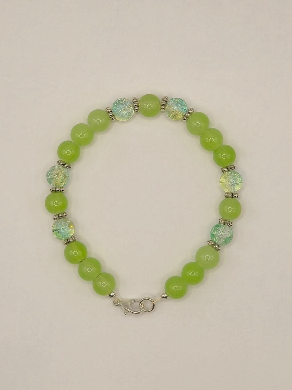 Yellow & Green Crackle Glass Collection