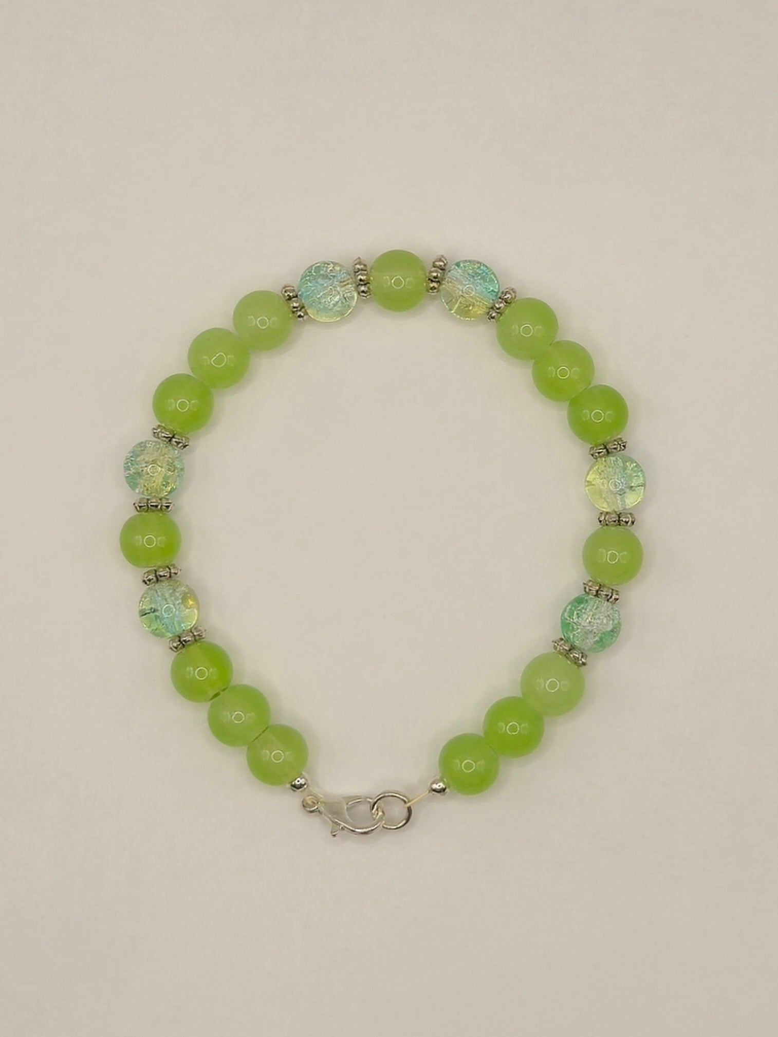 Yellow & Green Crackle Glass Collection