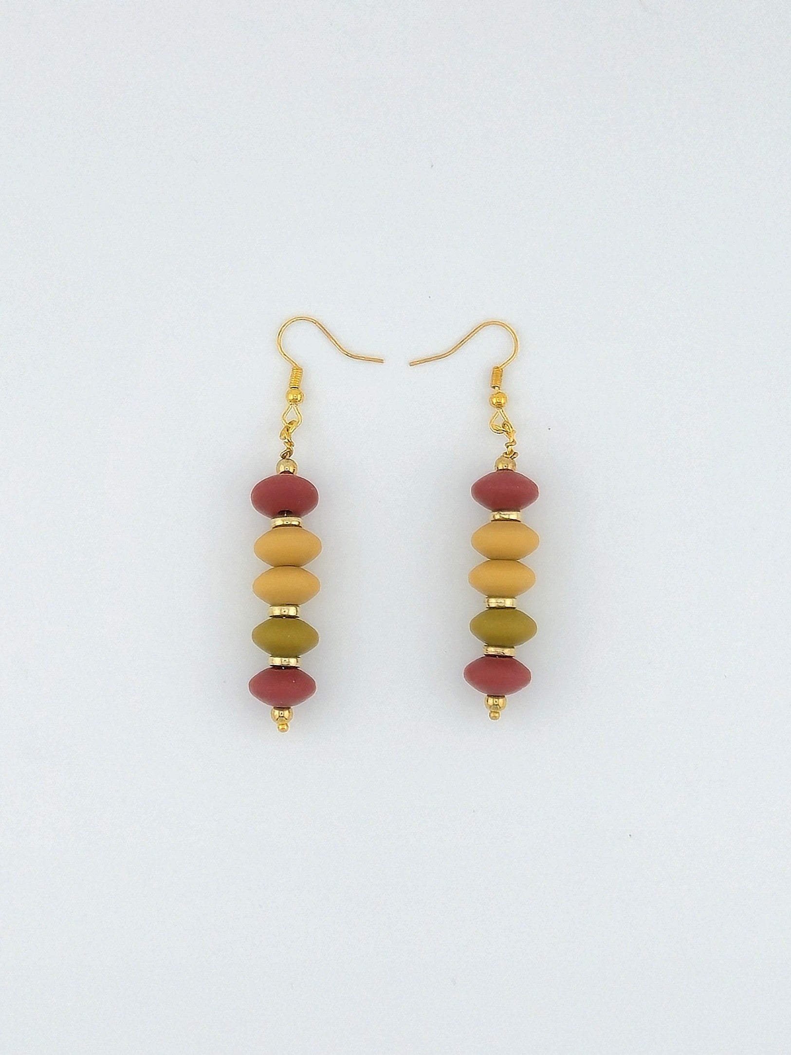 Harvest Lentil Bead Earrings
