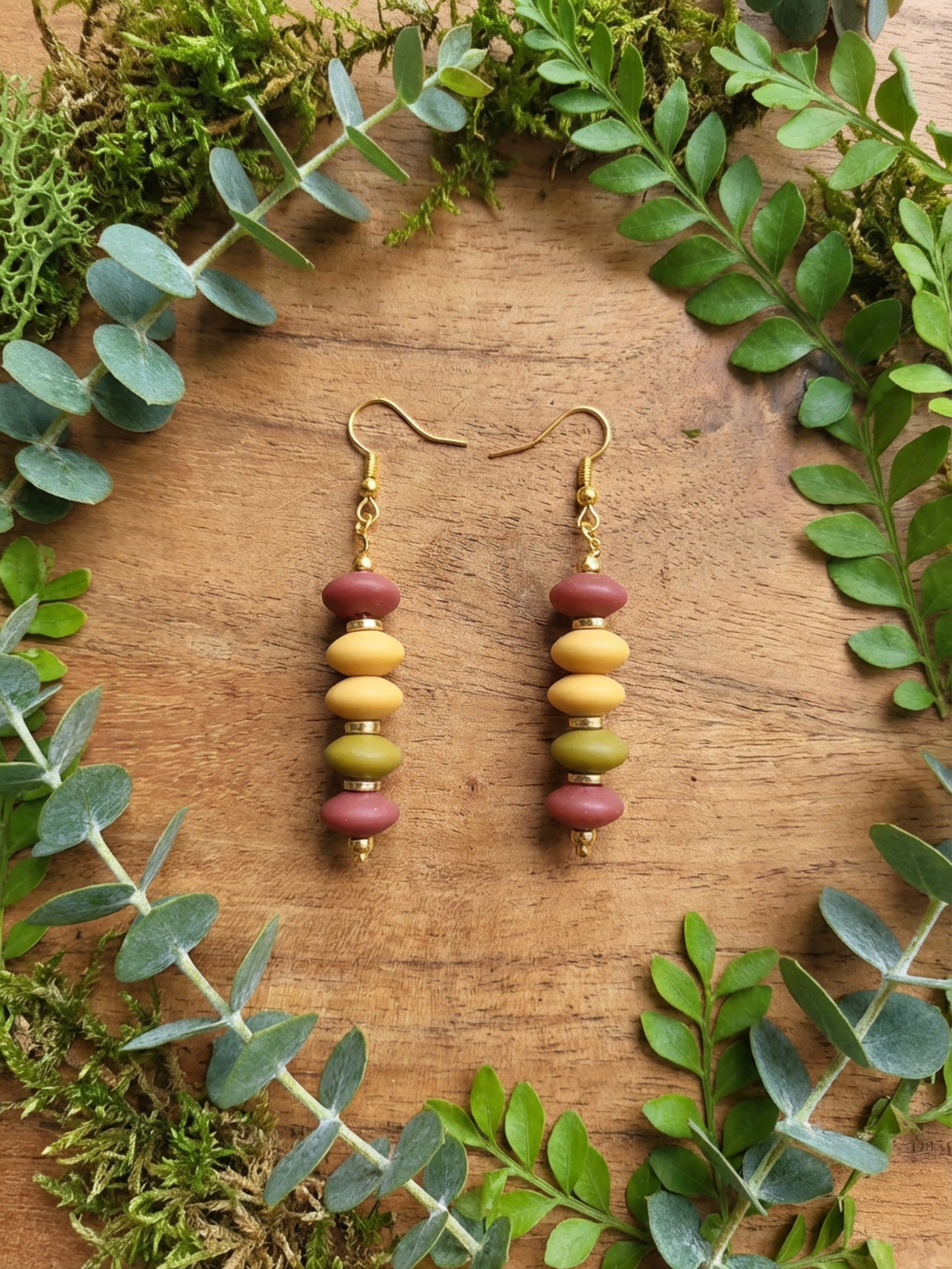 Harvest Lentil Bead Earrings