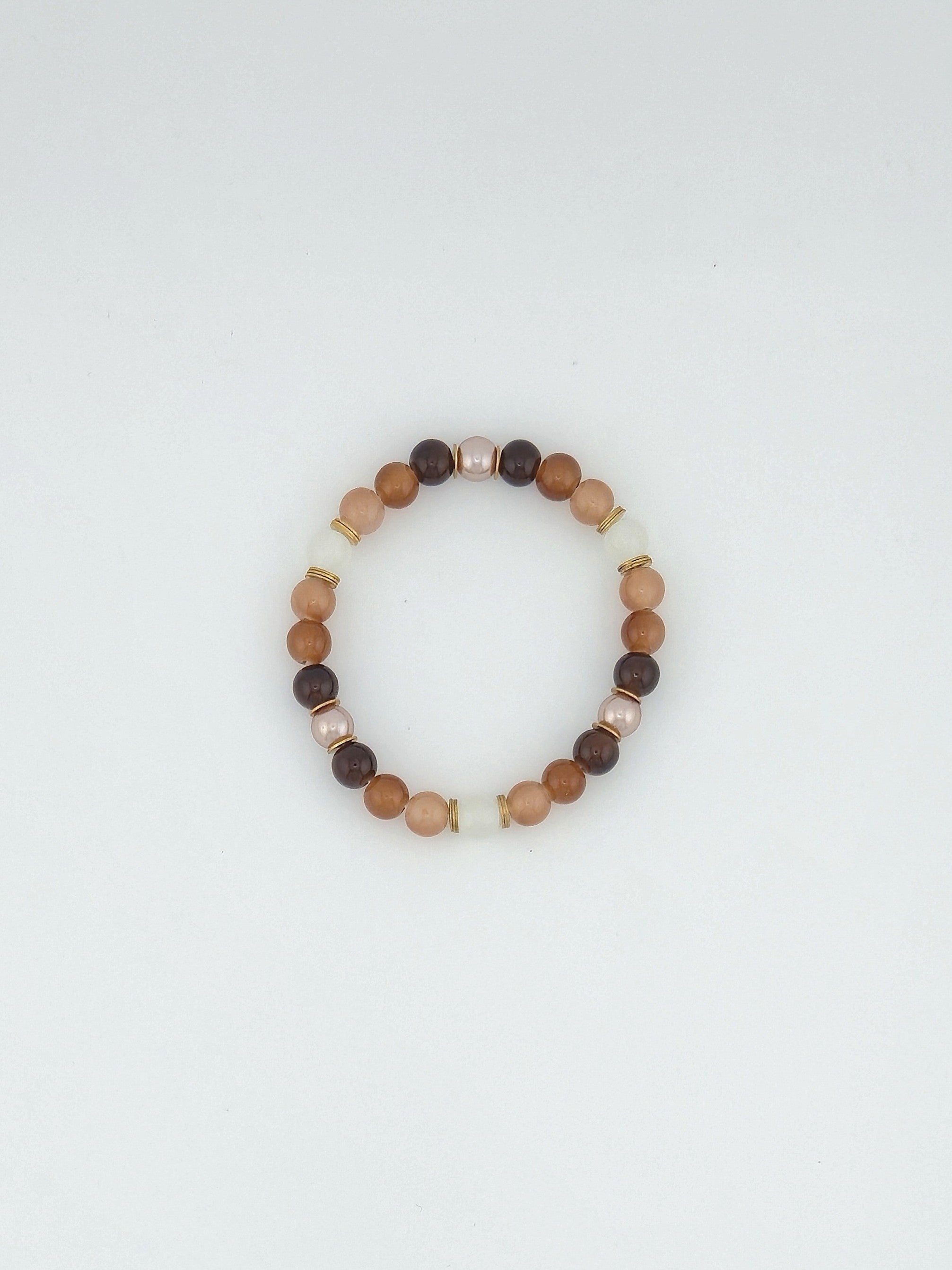 Brown Ombre Glass Bead Bracelet