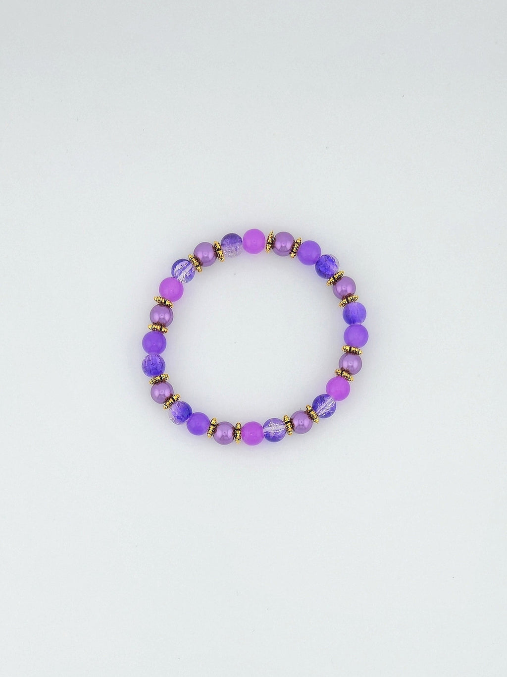 Lovely Lavender Glass Bead Bracelet