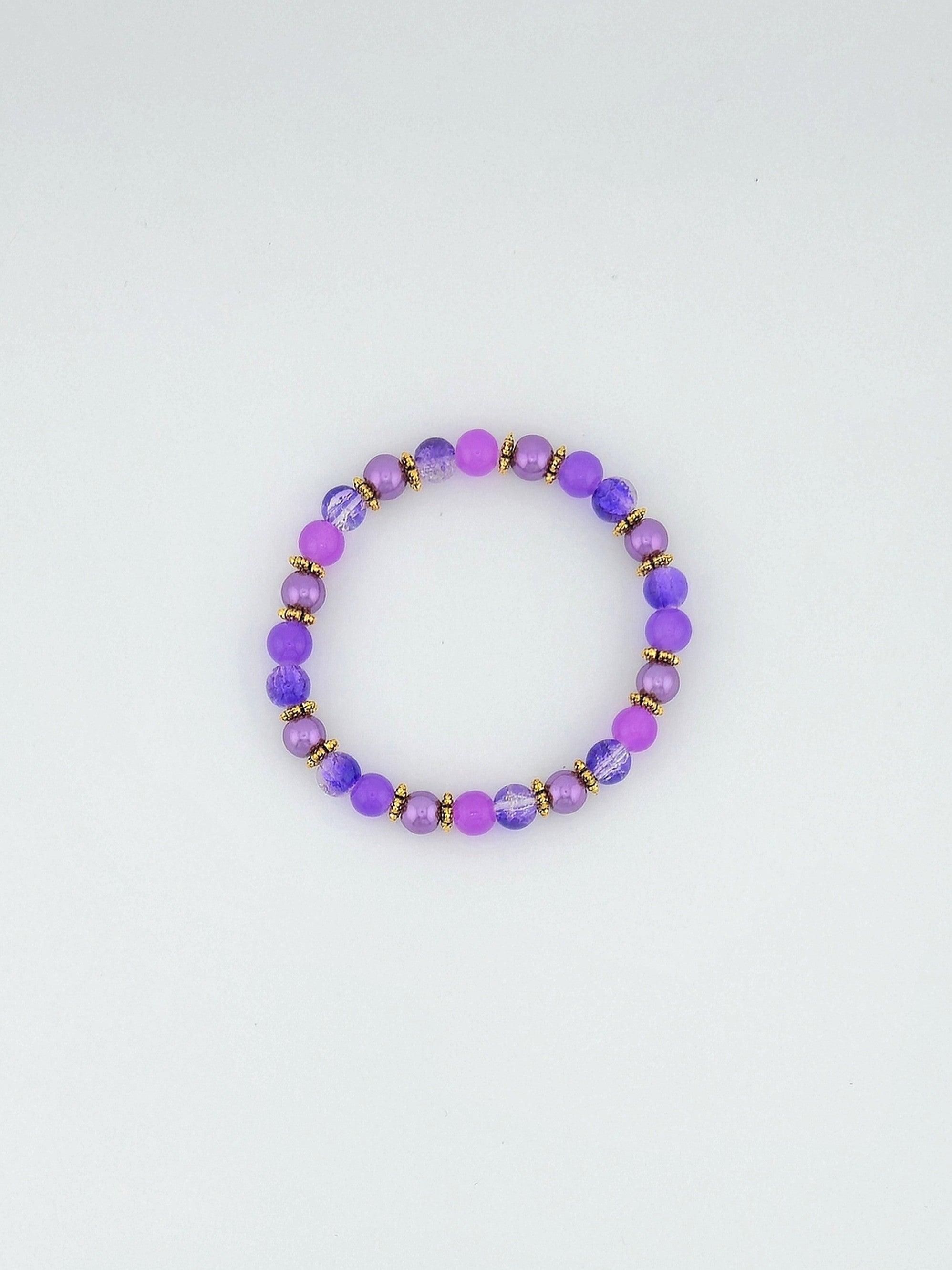 Lovely Lavender Glass Bead Bracelet