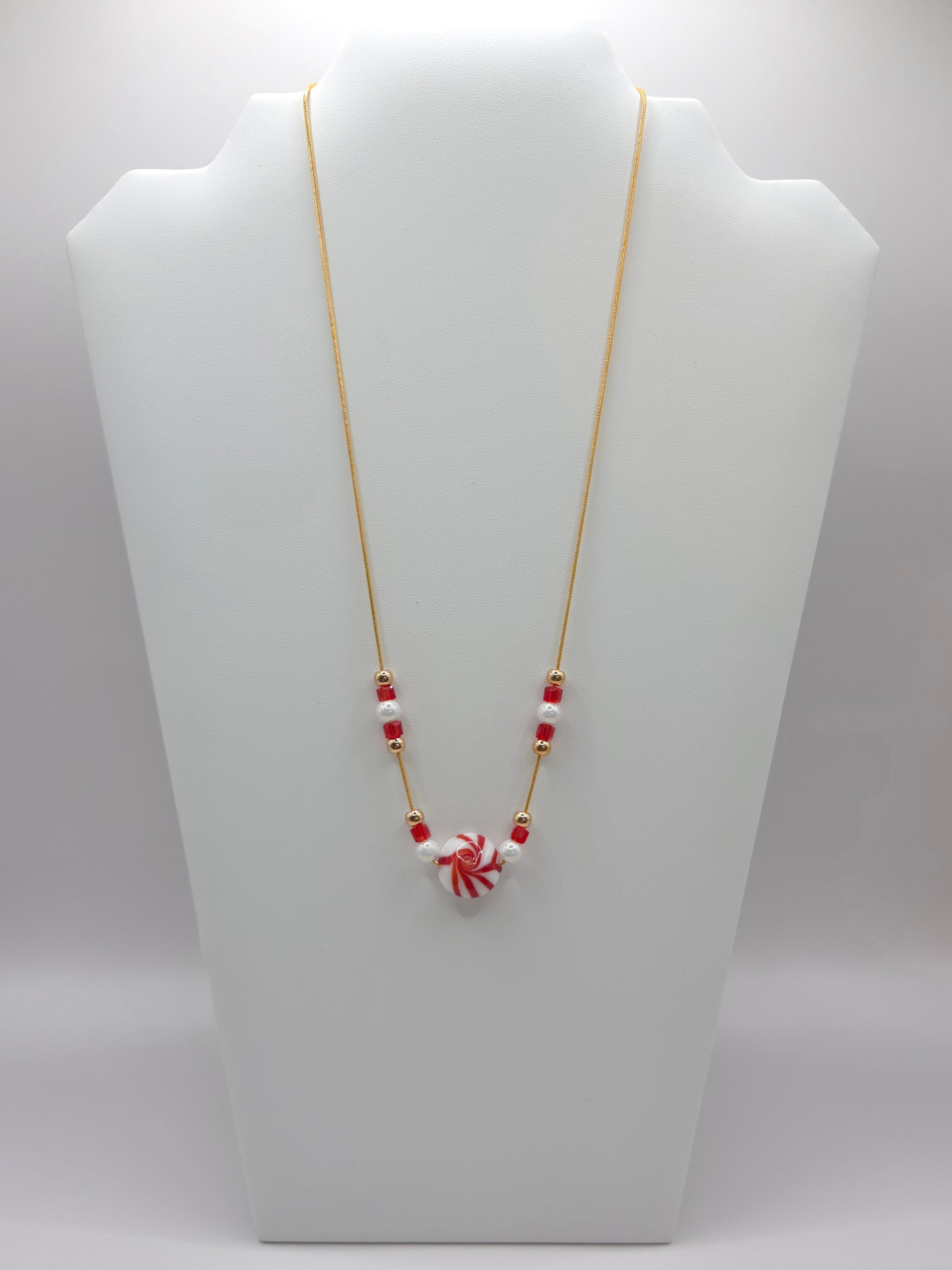 Peppermint Necklace 21"