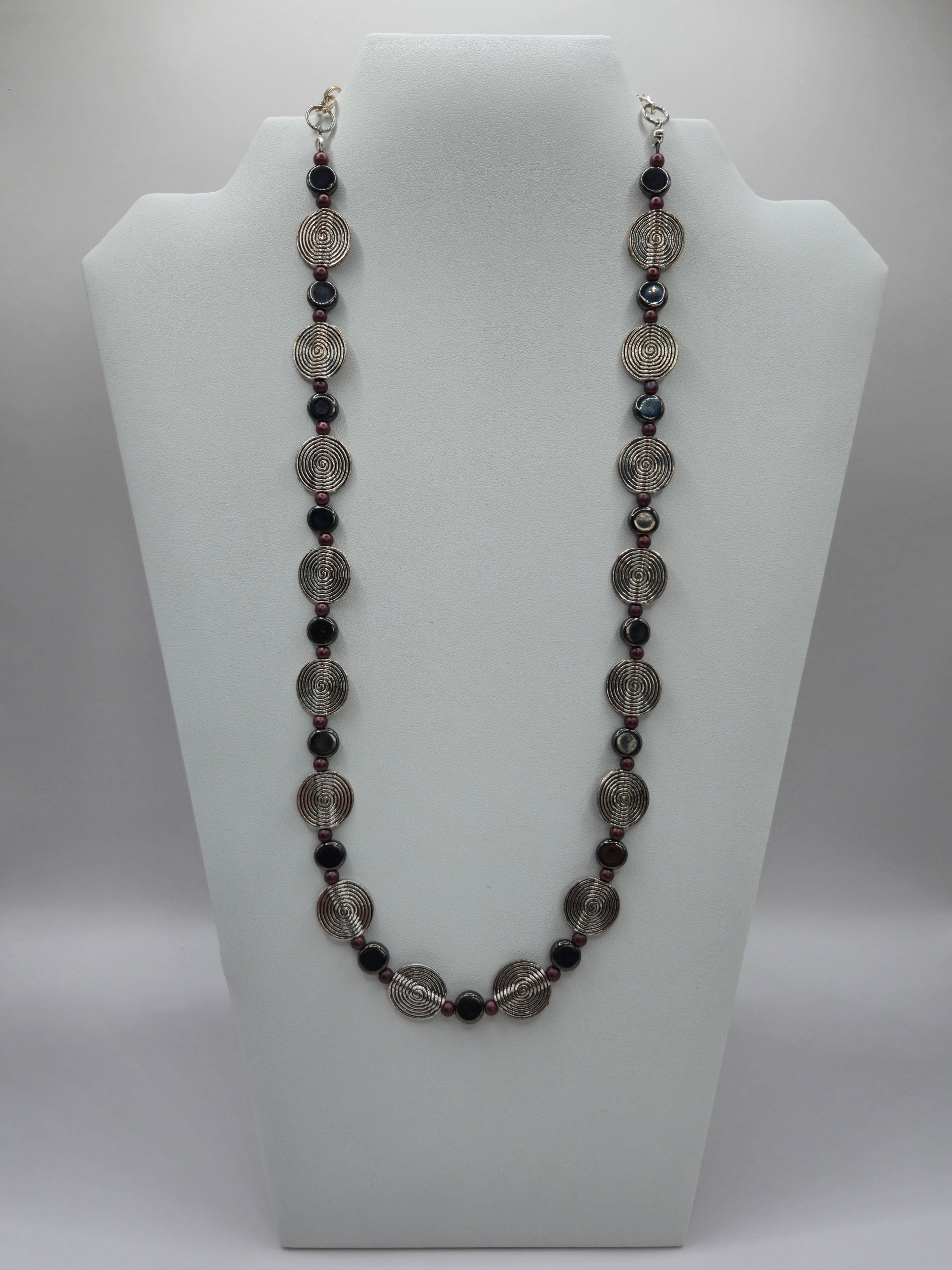 Tibetan Lentil Bead Necklace 24"