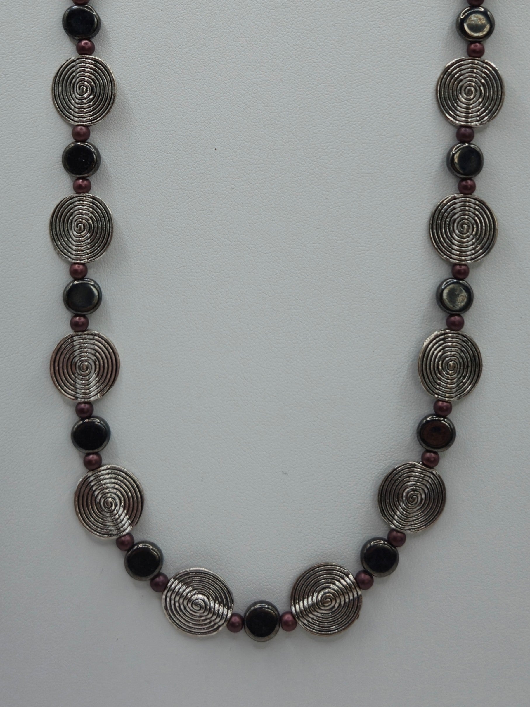 Tibetan Lentil Bead Necklace 24"