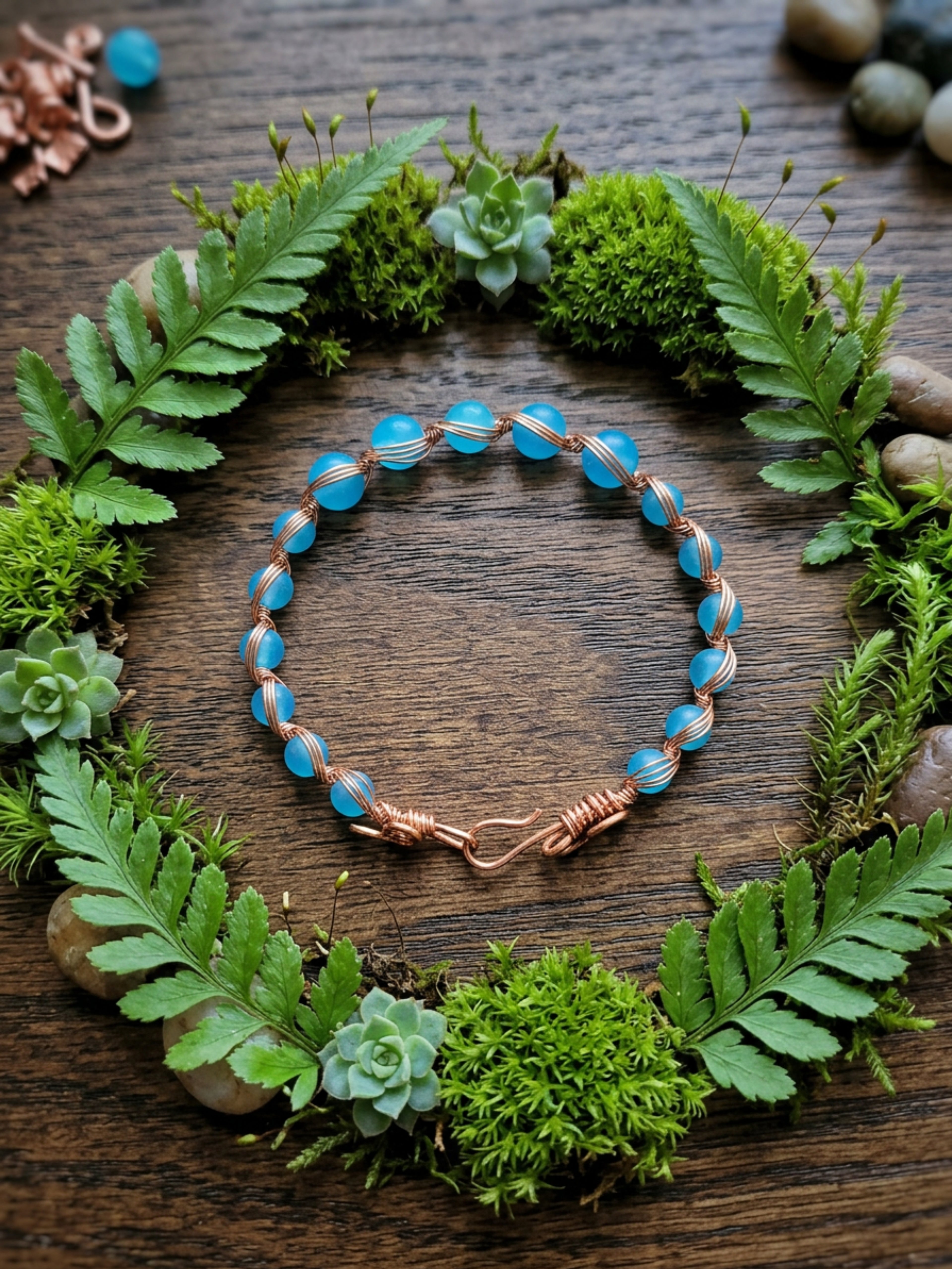 The Nefertiti Wire-Wrapped Cuff Bracelet