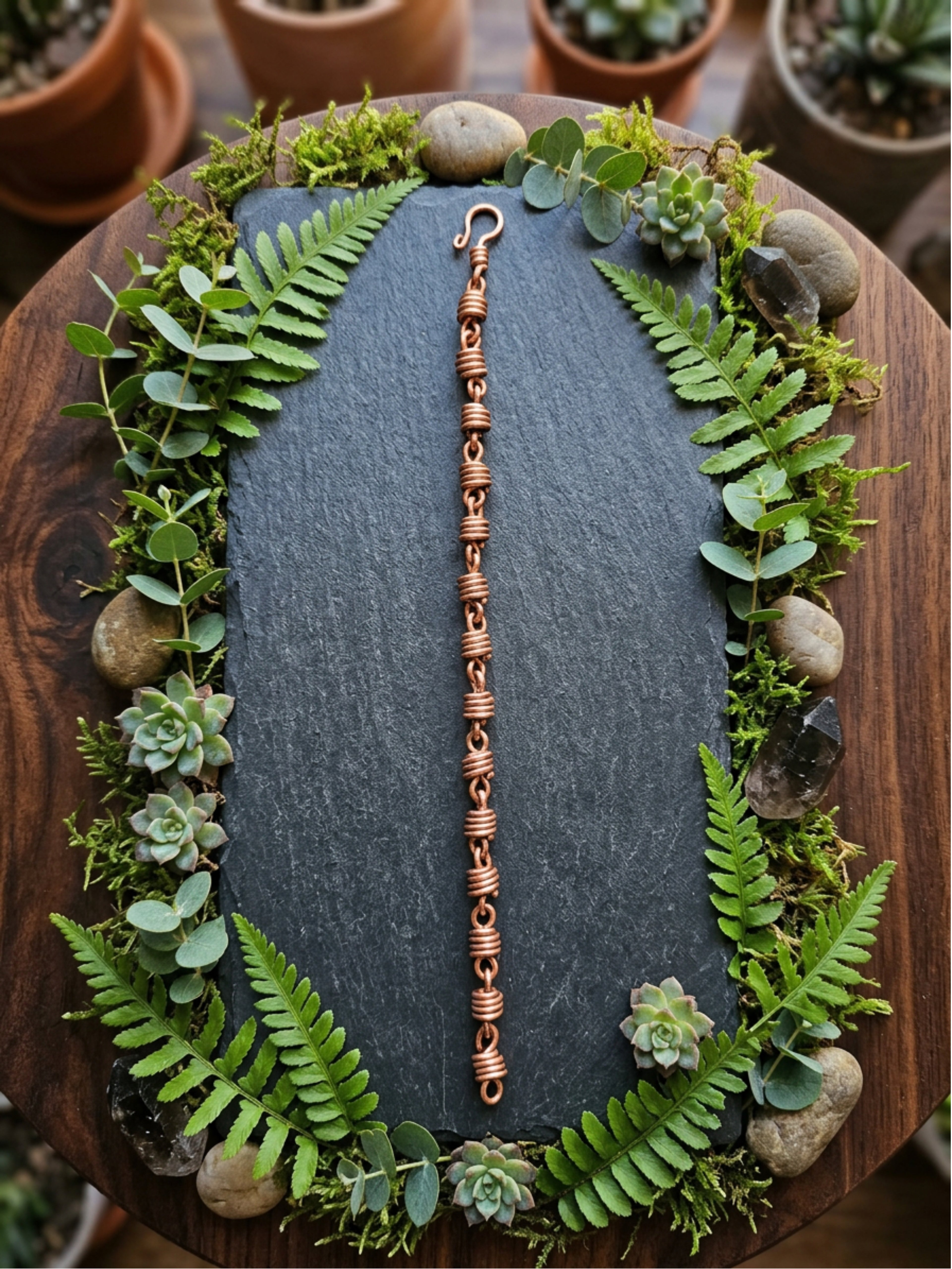 Wire Wrapped Coil Link Bracelet