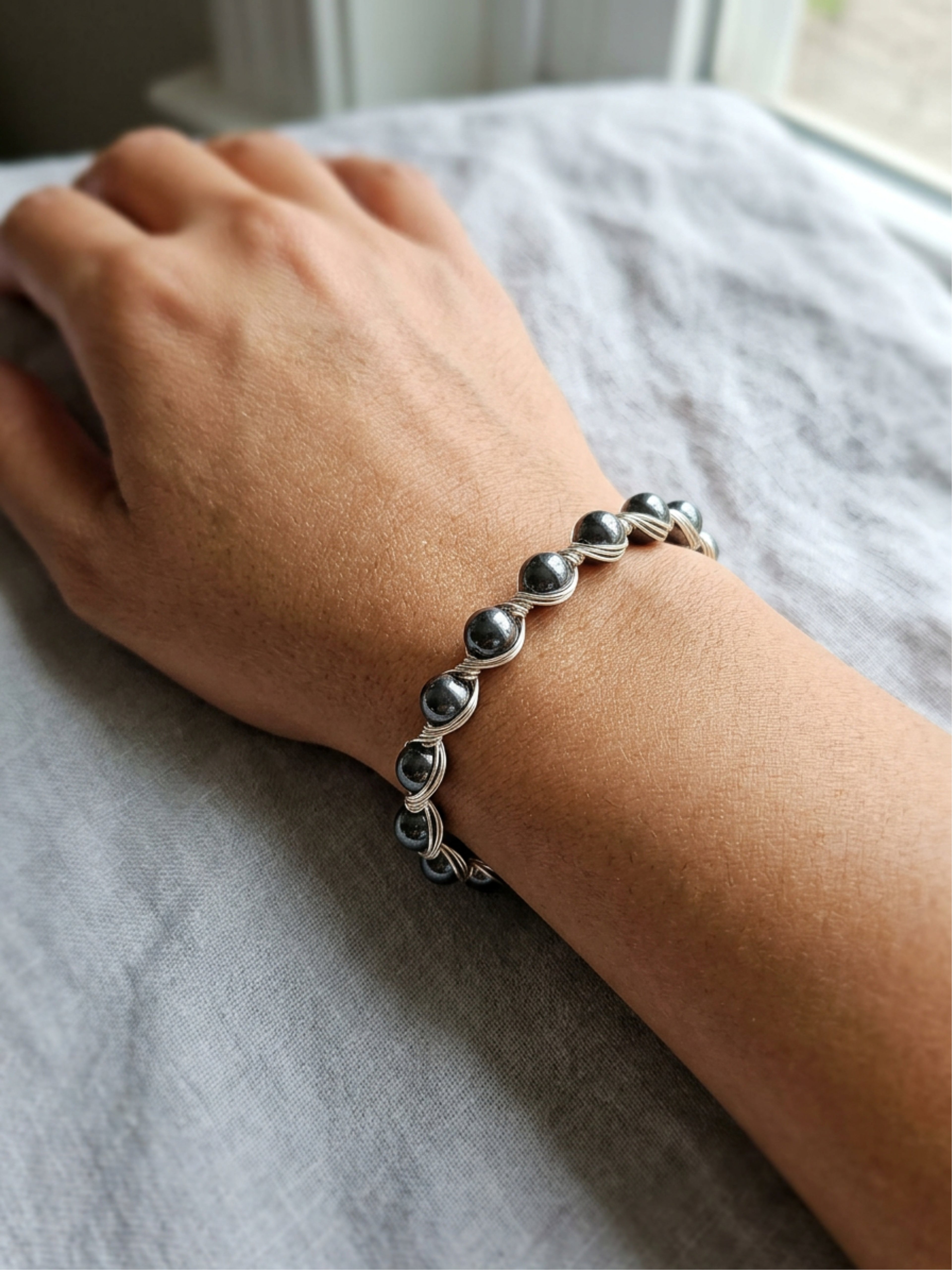 The Nefertiti Wire-Wrapped Cuff Bracelet