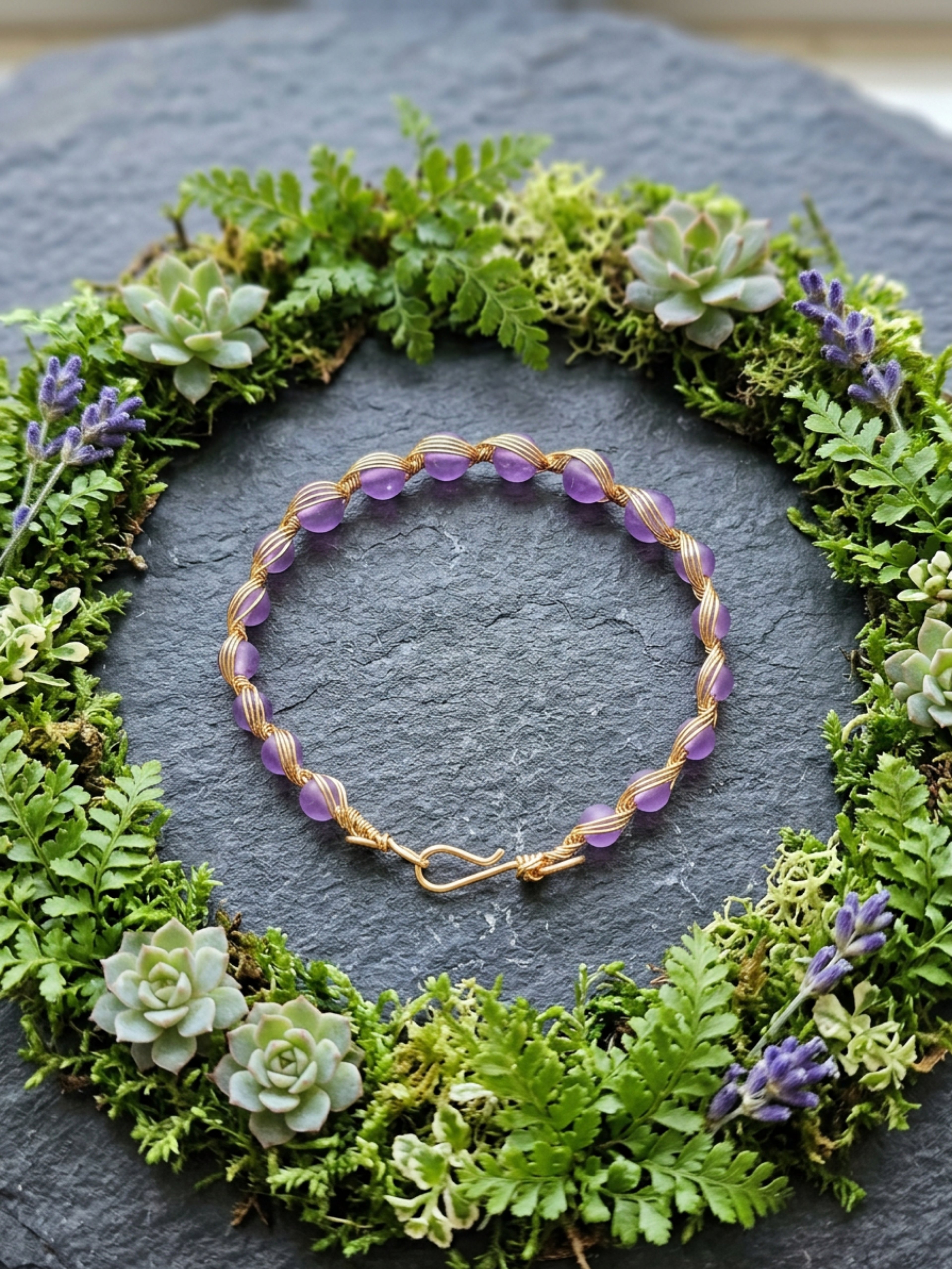 The Nefertiti Wire-Wrapped Cuff Bracelet