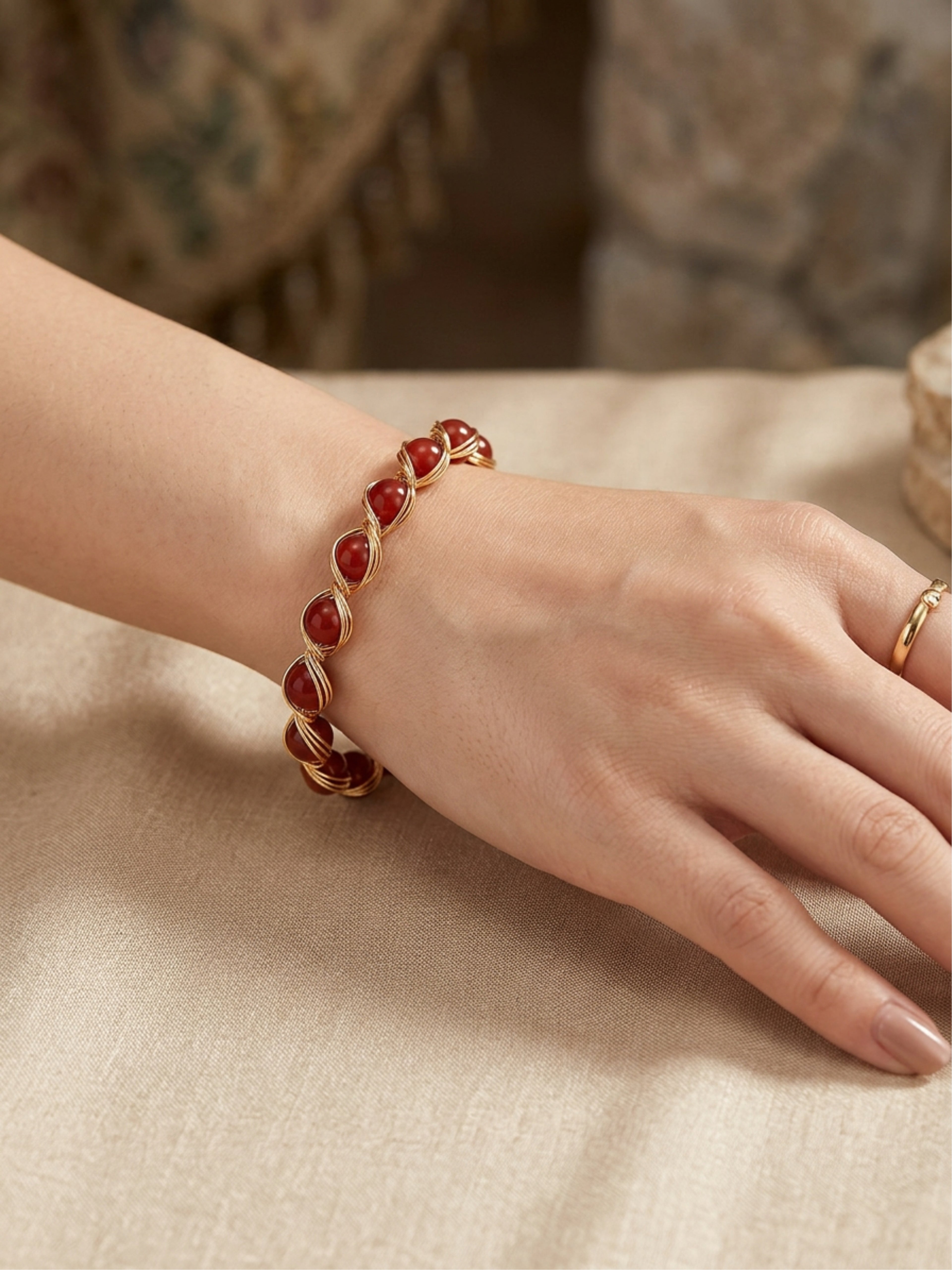 The Nefertiti Wire-Wrapped Cuff Bracelet