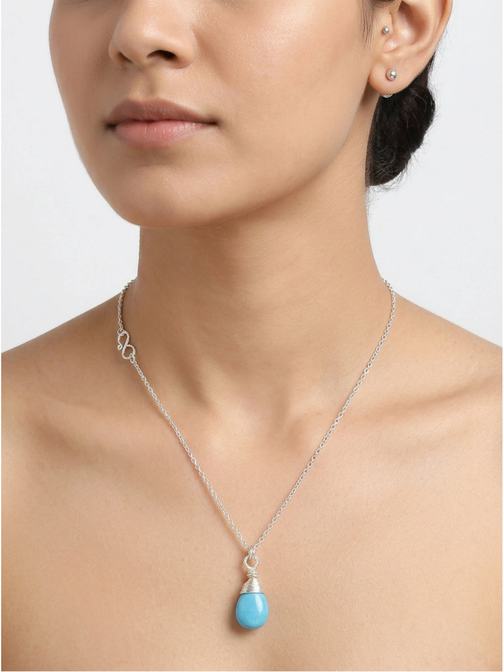 Wire Forged Turquoise Necklace