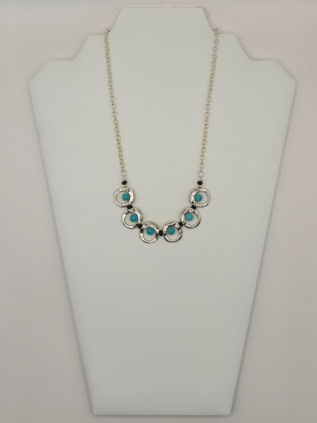 Turquoise Collar Bead Frame Necklace
