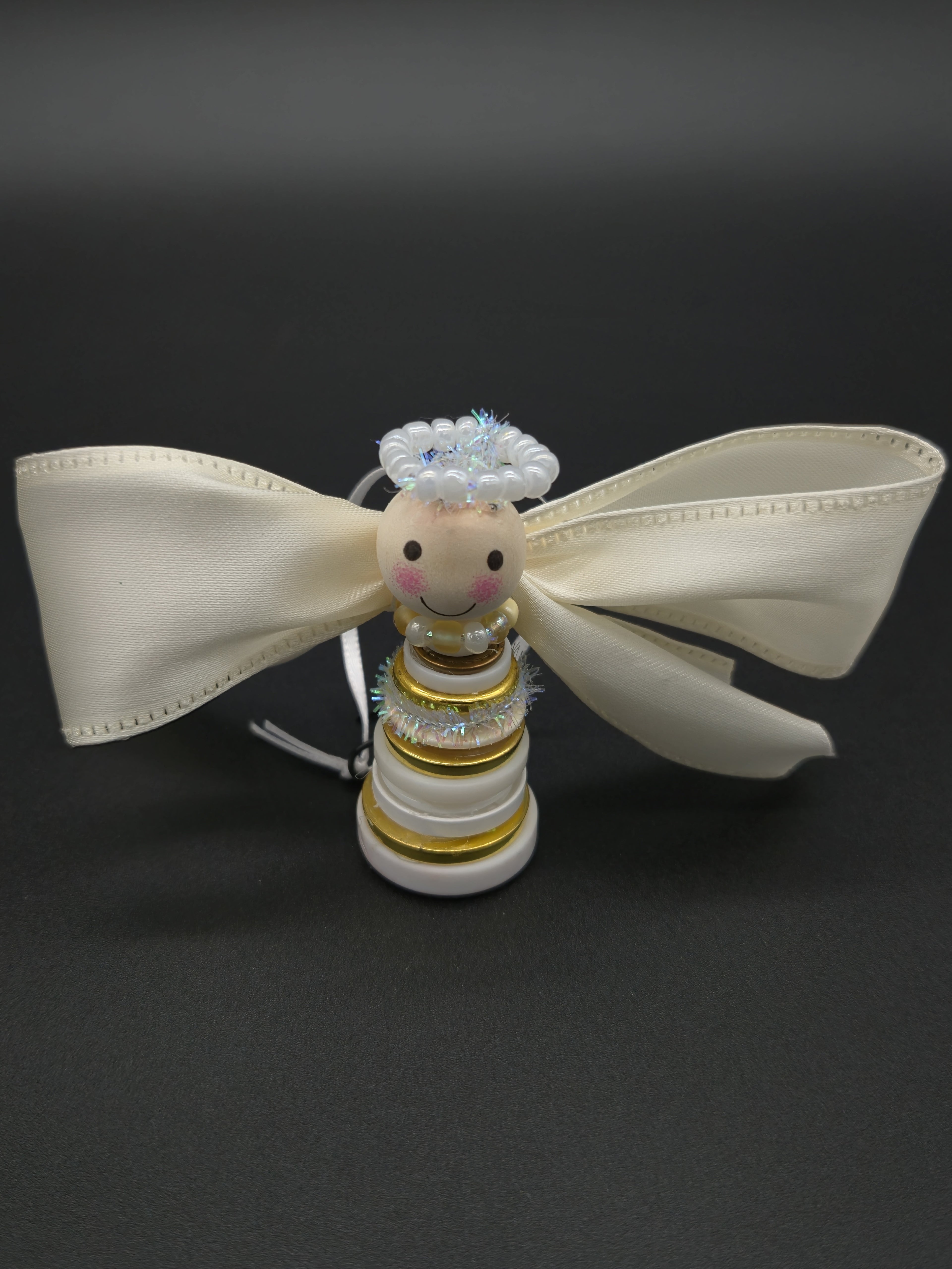 Button Angel Ornament