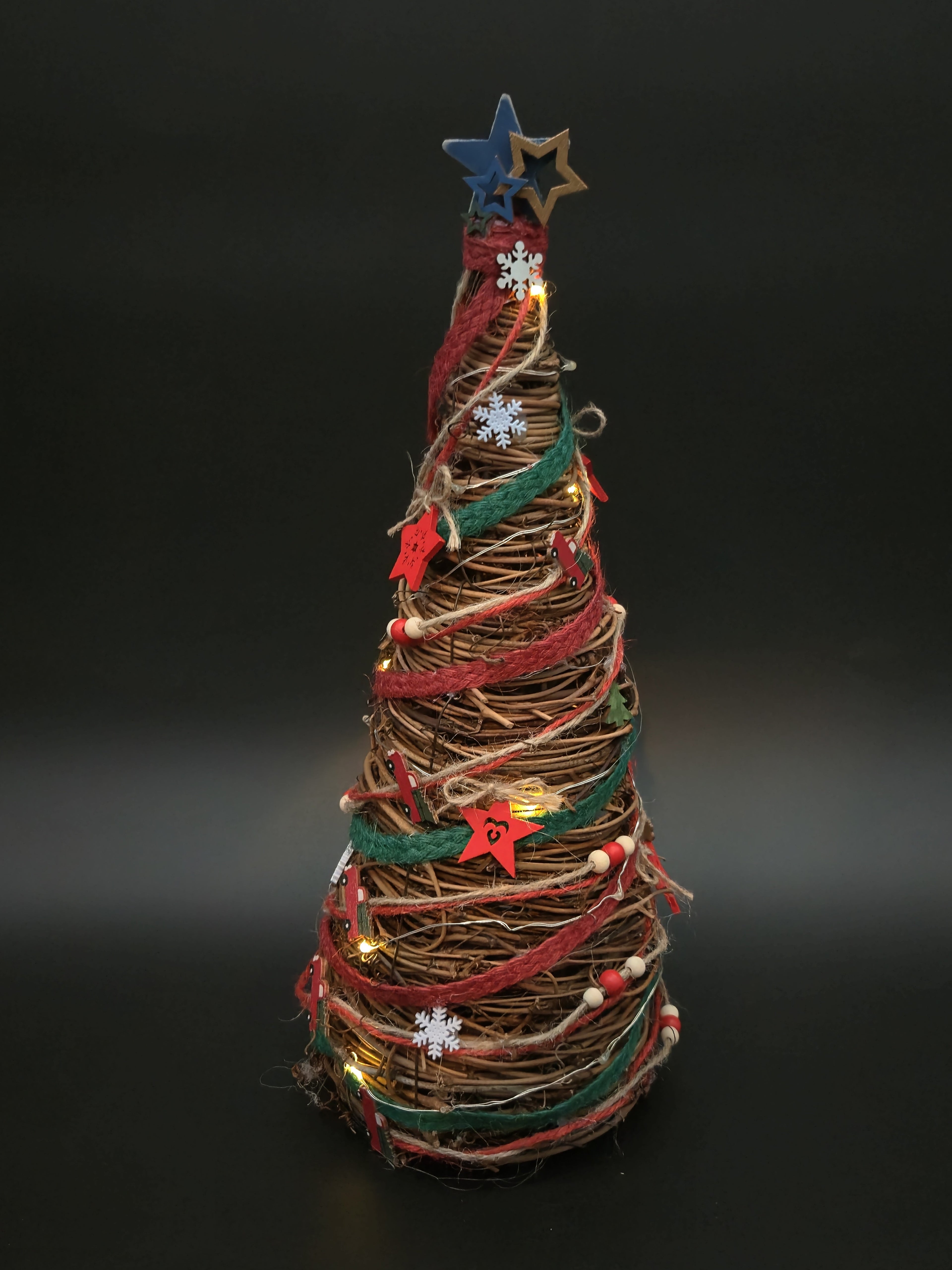 Lighted Grapevine Trees