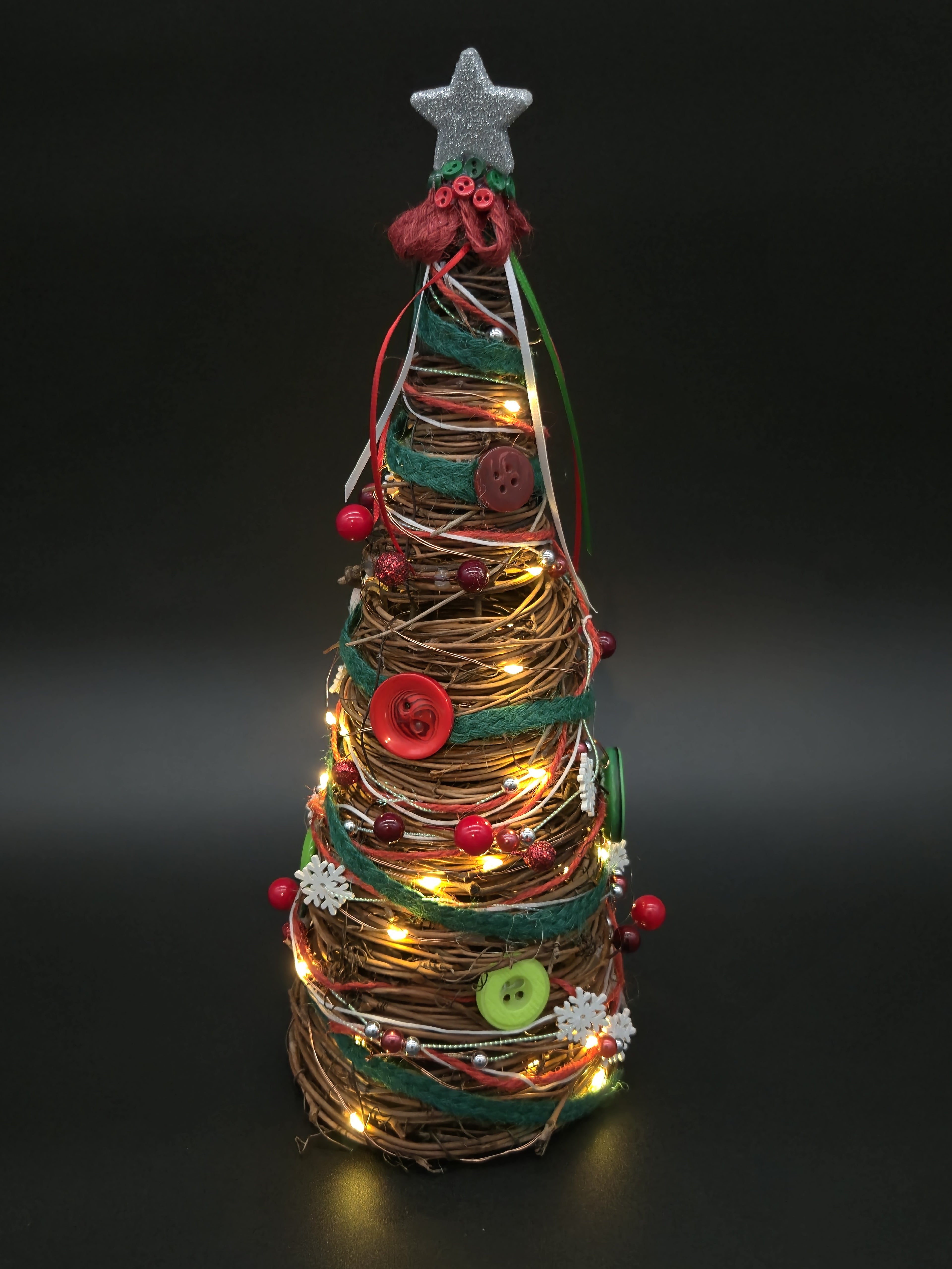 Lighted Grapevine Trees