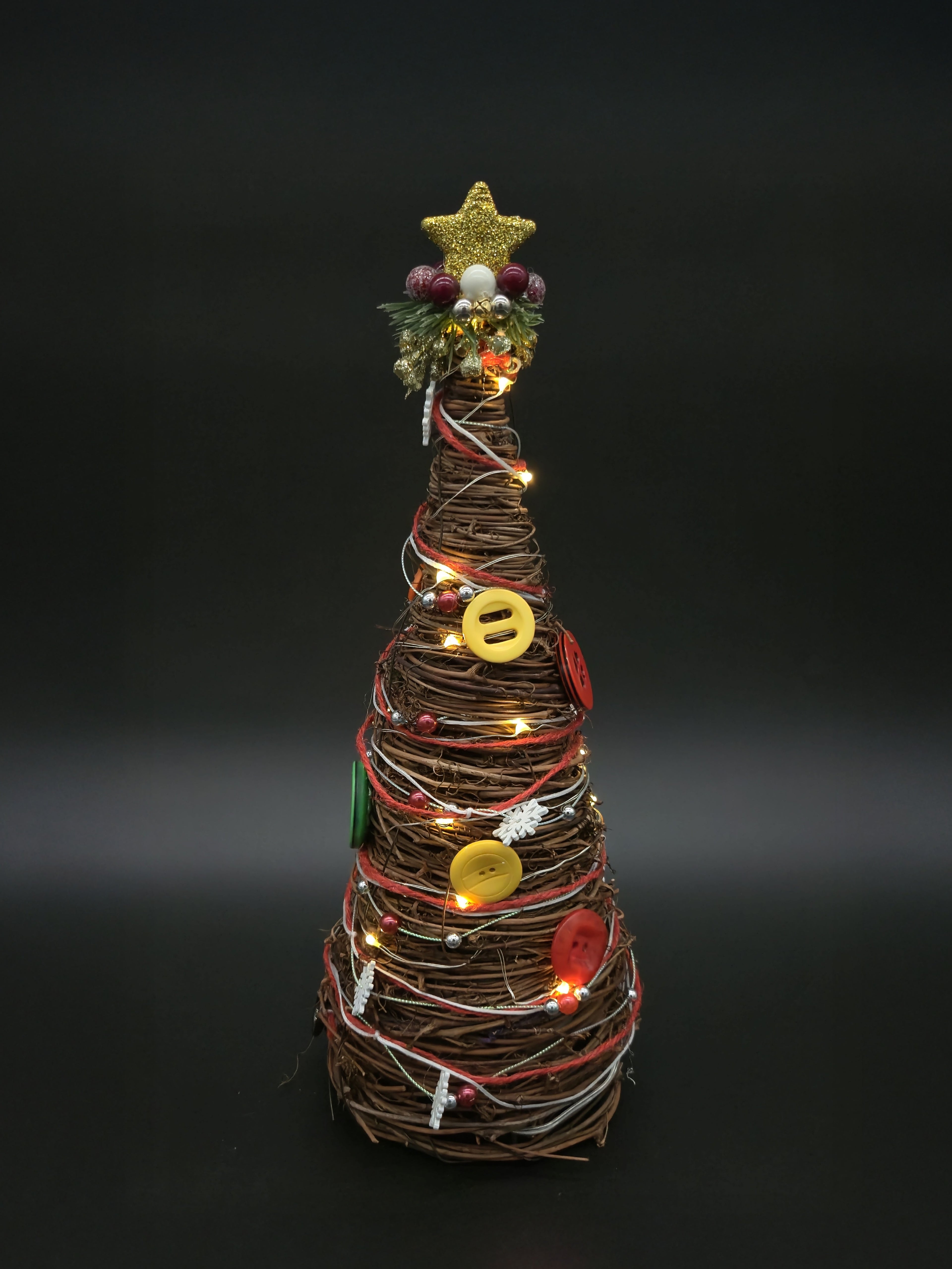 Lighted Grapevine Trees