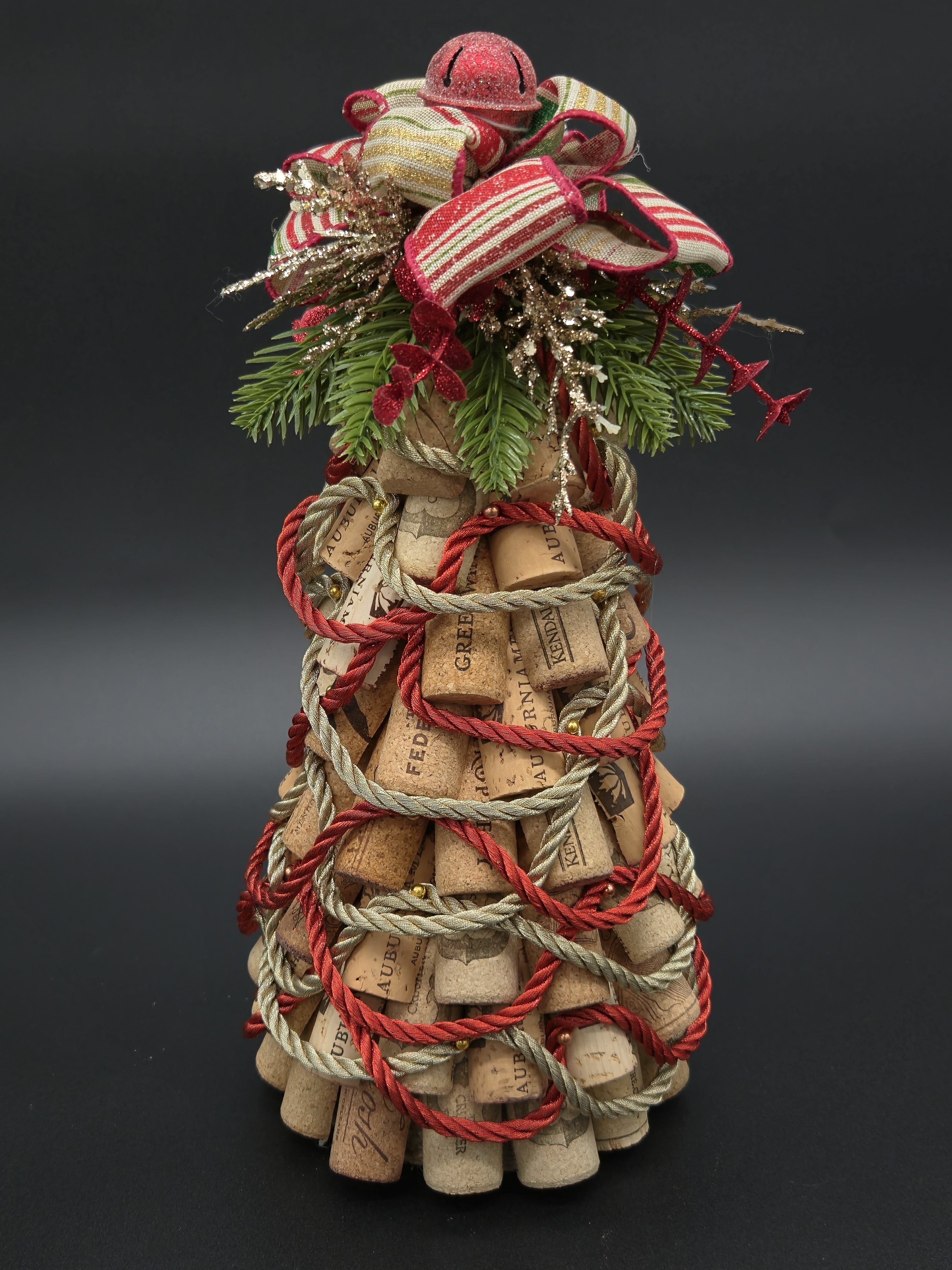 Burgundy & Gold Wine Cork Tree