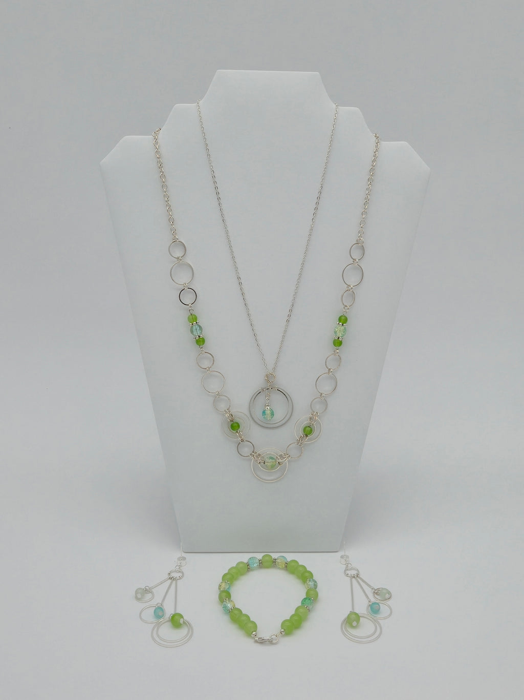 Yellow & Green Crackle Glass Collection