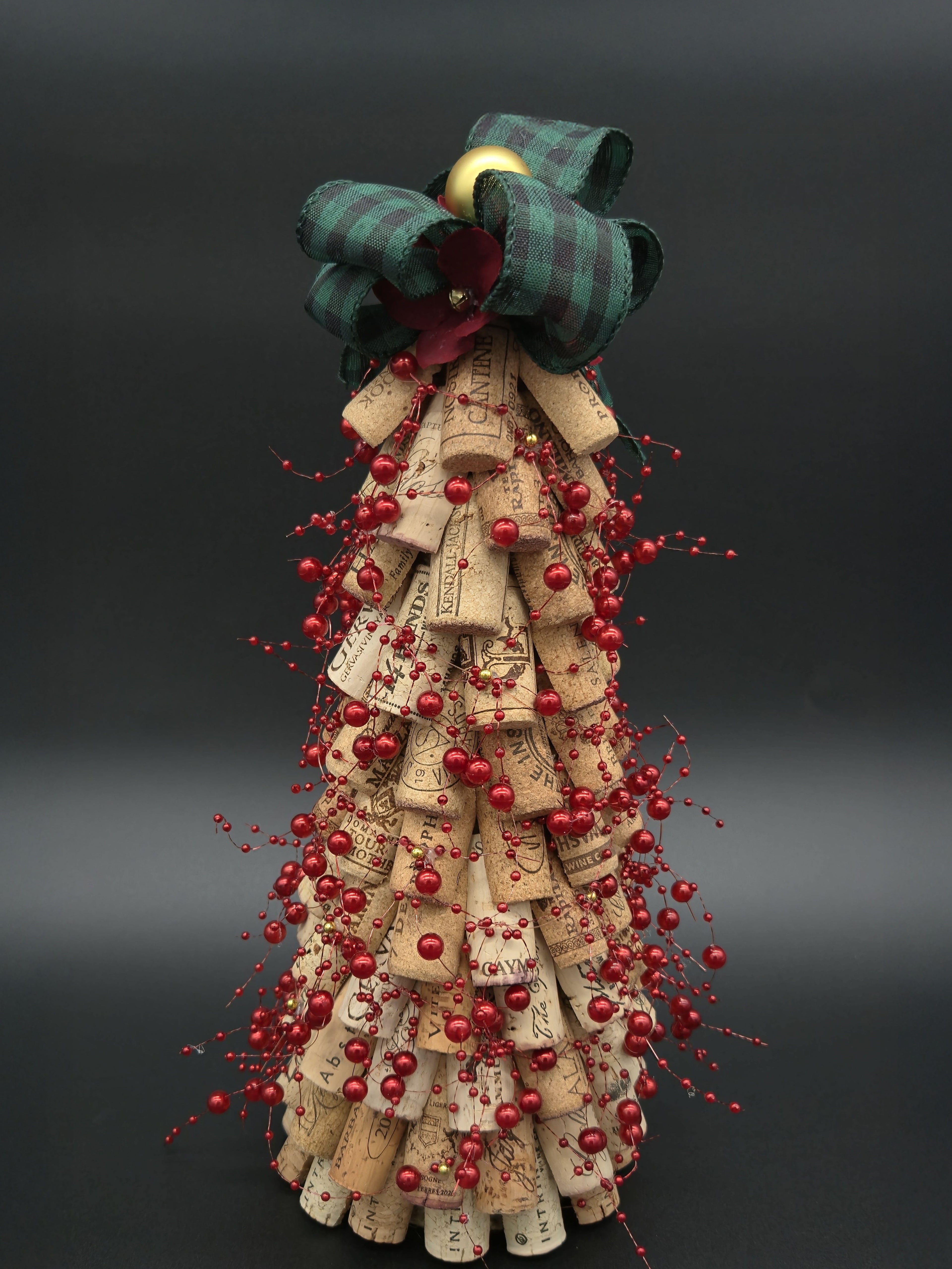 Burgundy Bauble Wine Cork Tree