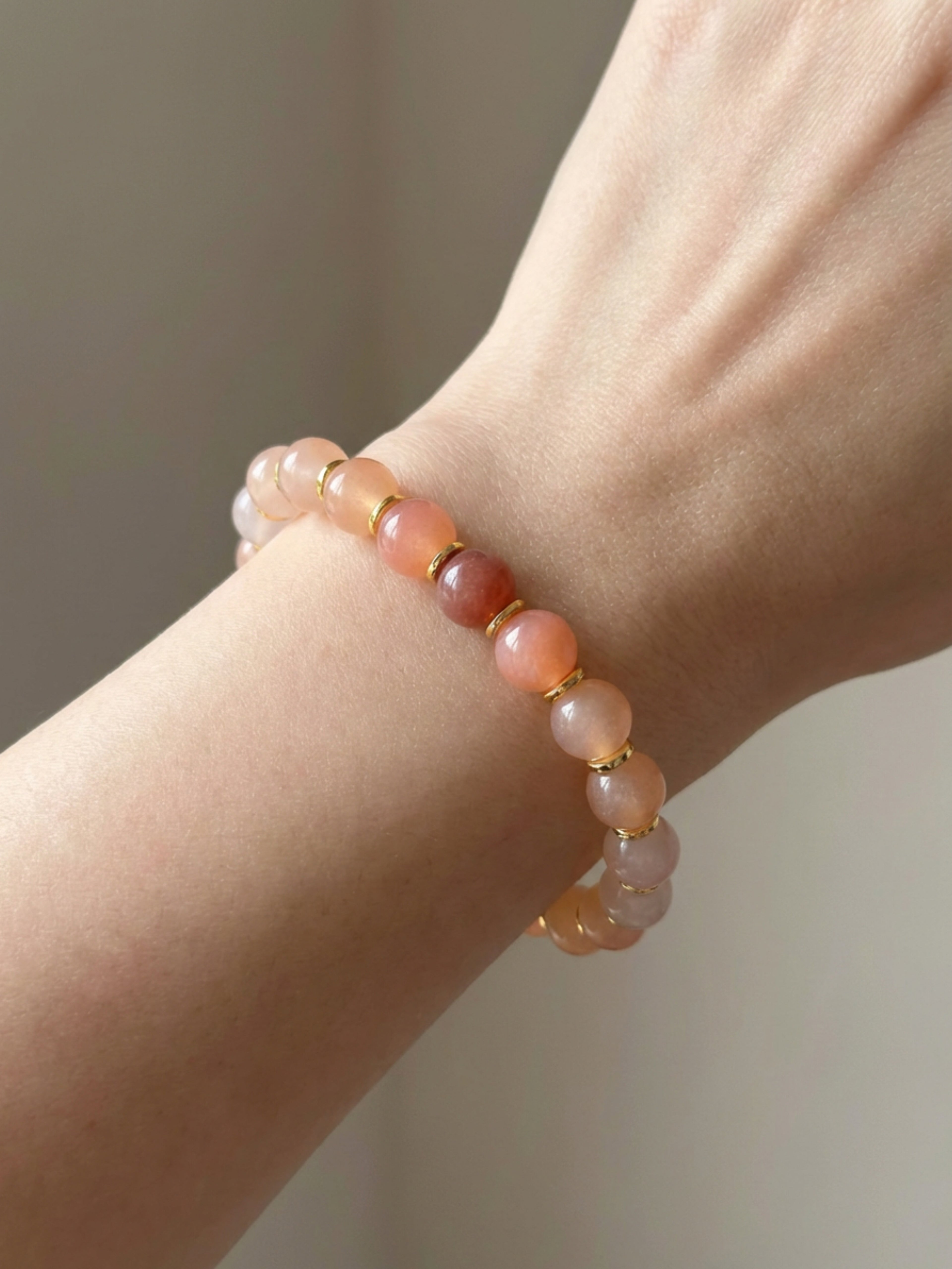 Citrine Ombre Glass Bead Bracelet